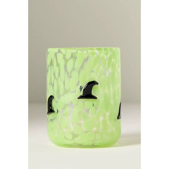 2 Anthropologie Icon Juice Glasses Mystic Confetti Witch Hat Luster Wand Wicked - Picture 2 of 5